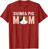 Cavy Mom Designs FarmAnimal Guinea Pig Mom Cavy Owner Mom Design T-Shirt - Cranberry Red