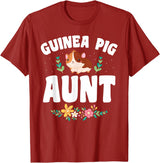 Guinea Pig Aunt Wear Guinea Pig Aunt Pet Owner T-Shirt - Cranberry Red