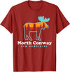 North Conway NH North Conway New Hampshire Moose Mountains T-Shirt - Cranberry Red