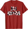 funny saying Gifts for Family Members and more Big Brother Cow Print Cow Pattern T-Shirt - Cranberry Red