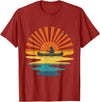 BOLD POD Sunset Canoe Bear T-Shirt - Cranberry Red