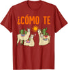 Nerd Ninja Llama Como Te LLamas Spanish Teacher Llama Gift T-Shirt for Men Women Girls Kids - Cranberry Red