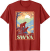 Giant Step Design Co. SWVA Southwest Virginia Black Bears Vintage Parks Poster T-Shirt - Cranberry Red
