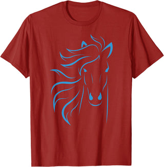 Horse Shirts Co20 Horse Lover Gifts Women's Equestrian Men Horseback Riding T-Shirt - Cranberry Red