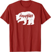 Family & Animals Gifts Daughter Bear - Funny Family T-Shirt Cool Animal Love Tee T-Shirt - Cranberry Red