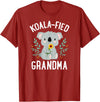 Mothers Day Stuff for Mom from Daughter or Son Koalafied Grandma Koala Bear Sunflower Floral Mothers Day T-Shirt - Cranberry Red
