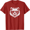 gigi Bear Family Apparel Gigi Bear Face with Sunglasses T-Shirt - Cranberry Red