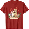 Llama Bride and Groom Wedding Matching Couple Llama Bride and Groom Wedding Art Matching Couple Loving T-Shirt - Cranberry Red