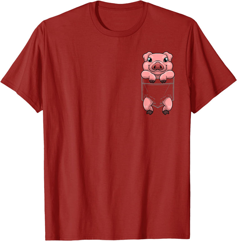 Pig Gift Pig Lover Stuff & Pig Novelty Accessories Cool Pig Art For Men Women Farm Animal Piggy Pork Pig Lovers T-Shirt - Cranberry Red