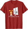 Cute Rabbit Bunny Stop Animal Testing Funny Kawaii T-Shirt in Cranberry Red