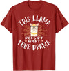 Cute Llama And Alpaca Animal Design Ideas Dieses Lama Wanna dein Drama nicht T-Shirt - Cranberry Red