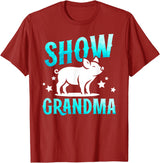 Pig Show Grandma On Mother's Day Pig Show Grandma Best Pig Show Grandmother T-Shirt - Cranberry Red