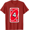 UNO Halloween Red 4" Card T-Shirt - Cranberry Red