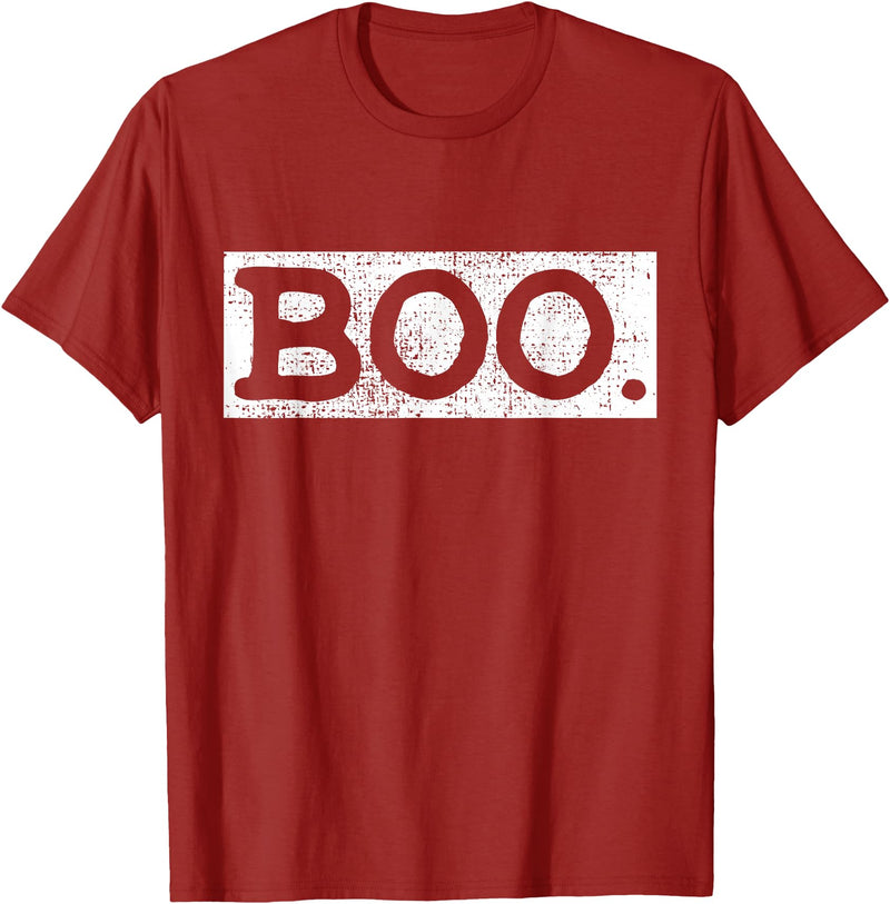 Boo Pocus Halloween Vintage Boo Funny Gift T-Shirt - Cranberry Red