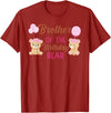 Family Birthday Bear Gifts Brother of The Birthday Girl Bear 1st Birthday Party Girl T-Shirt - Cranberry Red