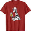 Laroli Aesthetic Art Cool Sunglasses Giraffe Beer Drinking Giraffe T-Shirt - Cranberry Red