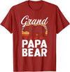 Crazy Grandpa Apparel & Gifts Fun Grandpa Animal Sunset Graphic - Grandpapa Bear T-Shirt - Cranberry Red
