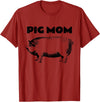 Cute Pig T-Shirts Pot Belly Pig Gifts Tees T Shirt Cute Pot Belly Pig Shirt-PIG MOM Pig Lovers T Shirt T-Shirt - Cranberry Red