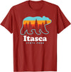 Itasca State Park Minnesota Bear T-Shirt - Cranberry Red