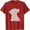 Pet Art Dog Design Dog T-Shirt - Cranberry Red