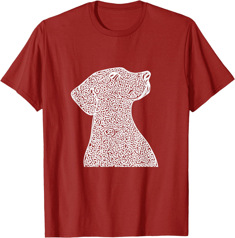 Pet Art Dog Design Dog T-Shirt - Cranberry Red