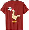 gift creative original father joke humor amusing Chicken - Hen - Fowl - Cow - Funny - Joke - dad Joke T-Shirt - Cranberry Red