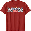 ETHRLO cow im one birthday decorations Shirts Mom Cow Print Cowboy Animal Pattern Farmer Cow Mother Mom T-Shirt - Cranberry