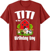 Birthday Boy Farm Animal Theme Titi Of The Birthday Boy Farm Animal Birthday Party Celebration T-Shirt - Cranberry Red