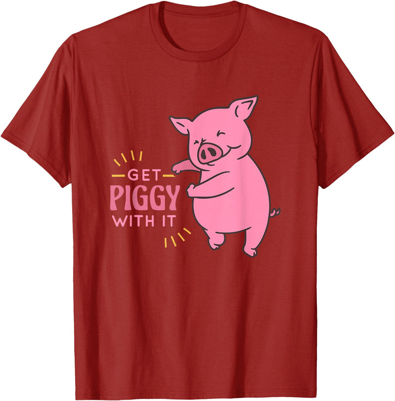 Cute Animal Pigs Clothing For Children And Adults Funny and Cute Pig Saying for Kids and Adults T-Shirt - Cranberry Red