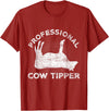 Animal Tee & Gift Idea Cow Tipper T-Shirt - Cranberry Red