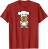 Bear In A Chef Hat - Cute Chef Bear Chef Bear - Cute Bear In A Chef's Hat Bear Chef T-Shirt - Cranberry Red