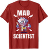 Funny Science Mad Scientist Shirt Kids Toddler Boys Girls Child Science T-Shirt - Cranberry Red