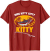 Fisherman Catfish Fishing Apparel Here Kitty Fisher Fish Rod Angler Fisherman Catfish Fishing T-Shirt - Cranberry Red