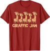 Cute Giraffe Gifts Giraffe Giraffic Jam Funny Word Game Cute T-Shirt - Cranberry Red