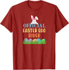 Official Easter Egg Hider Egg Hunt Hiding Bunny Rabbit Face T-Shirt in Cranberry Red