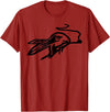 Rabbit Smoking a Pipe T-Shirt in Cranberry Red