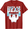 Funny Weightlifter Tees Funny Polar Bear Swolar Bear Lifting Tshirt T-Shirt - Cranberry Red