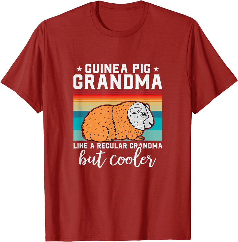 Funny Guinea Pig Gift Guinea Pig Men Women Kids Guinea Pig Grandma Guinea Pig Lovers T-Shirt - Cranberry Red