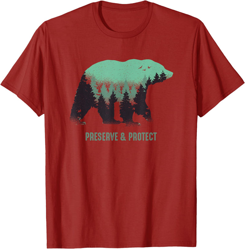 Preserve & Protect National Park Bear Preserve & Protect Vintage National Park Bear T-Shirt - Cranberry Red