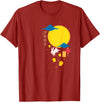 Mid Autumn Festival Chinese Rabbits Lanterns to Moon T-Shirt in Cranberry Red