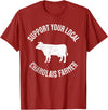 Charolais Cow Support Charolais Cow Cattle Farmer Meat T-Shirt - Cranberry Red