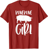 Angry Ant Graphics - Kunekune Pig Gifts Kune Kune Pig Gift for Women - Kunekune Girl T-Shirt - Cranberry Red
