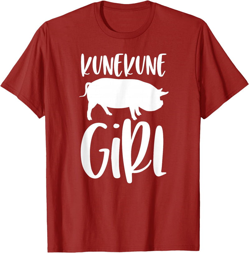 Angry Ant Graphics - Kunekune Pig Gifts Kune Kune Pig Gift for Women - Kunekune Girl T-Shirt - Cranberry Red