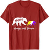 Nonbinary & Genderqueer Mama Bear T-Shirt Cute Nonbinary Mama Bear T-Shirt - Cranberry Red