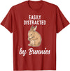 Cute & Funny Rabbit Bunny & Rabbit T-Shirt in Cranberry Red