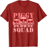 Pigs Lover Pink Animal Piggy Squad Funny Gift Idea for Men T-Shirt - Cranberry Red
