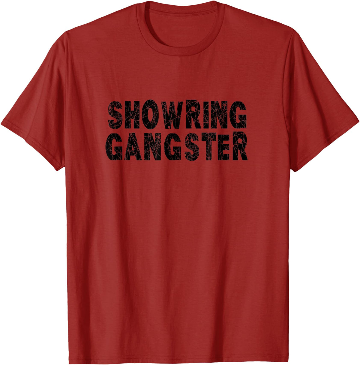 Passion8 Gear Show Pig Show Steer Gangster T-Shirt - Cranberry Red