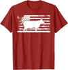 Funny Charolais Rancher Gift for Cattle Lover American Flag - American Cow Charolais Rancher T-Shirt - Cranberry Red