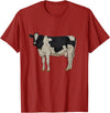 Cows and cattle Drawing of a Holstein cattle T-Shirt - Cranberry Red