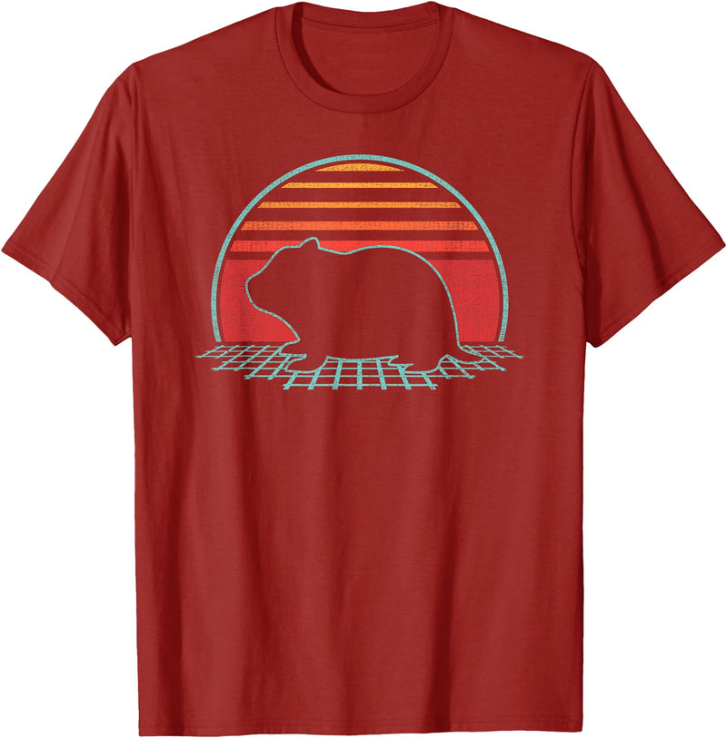 Hamster Lover Animal Retro Vintage 80s Style T-Shirt - Cranberry Red